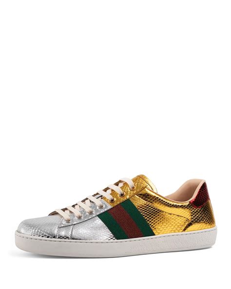 gucci ace sneakers release date|Gucci ace metallic snakeskin sneakers.